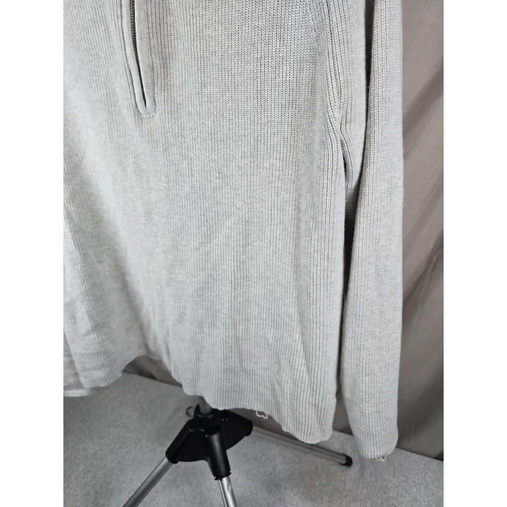 Calvin‎ Klein Mens Ivory Marl 100% Cotton Quarter Zip Sweater Extra Large XL